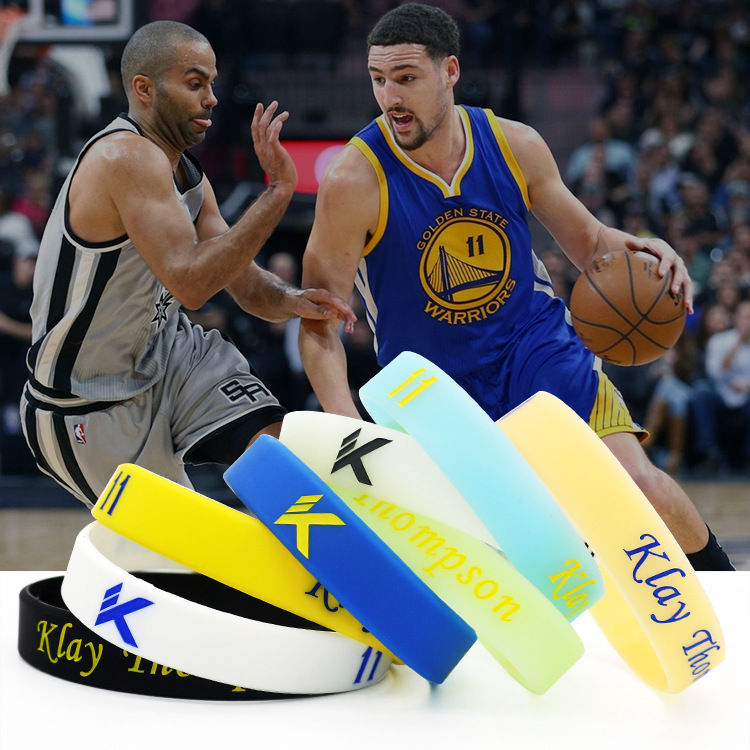 nba勇士队篮球明星11号汤普森手环克莱汤神运动训练夜光硅胶腕带