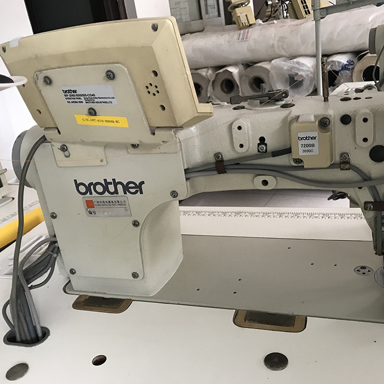 供应二手兄弟7200b电动平车线迹 二手单针双线电脑平缝车厂家供应