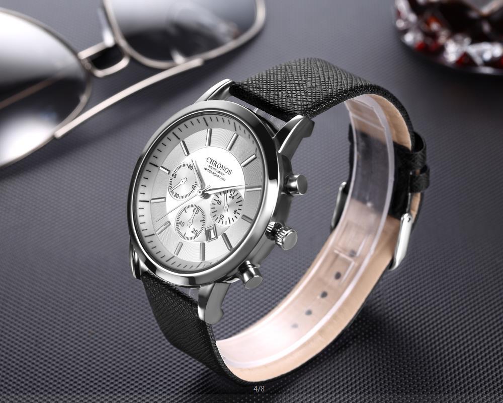 2023 Cross-Border Live Broadcast Popular Chronos Men's Watch Casual Belt Calendar Watch Men's Wholesale Watch