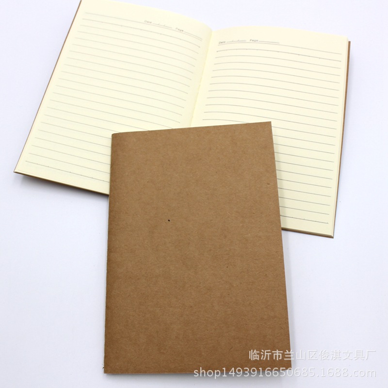 批发32k牛皮车线本缝线本学生写字笔记本英语横线方格记事本文具