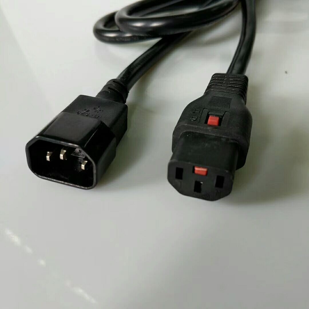 【厂家直销】vde欧洲电脑插头 c13带锁插头c14电脑插座