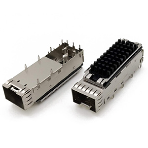 厂供sfp光纤笼子连接器1x1 sfp光模块 sfp外壳带散热模组压接脚