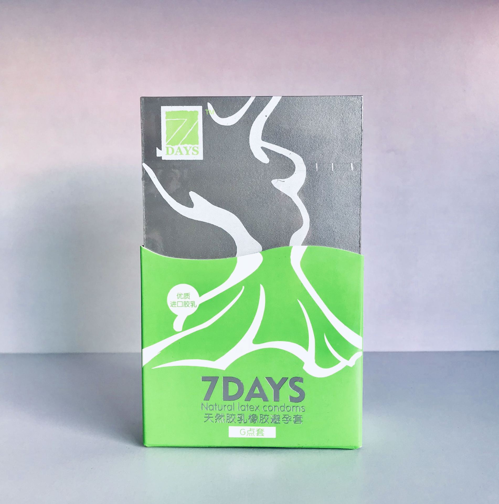 大量批发7days安全套7种型号木盒装10只盒