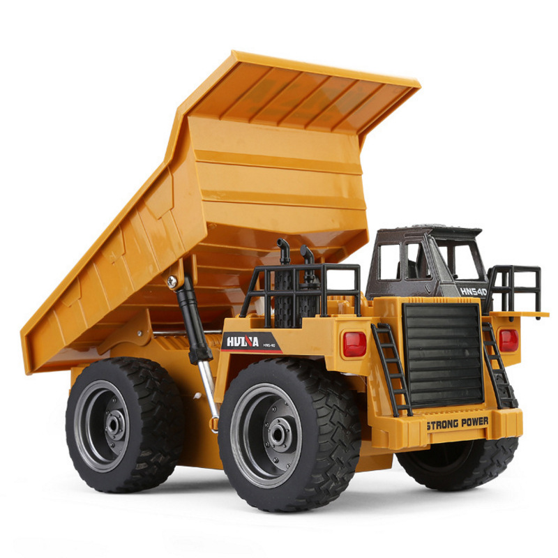 Huina 540 Remote Control Alloy Dump Truck Remote Control Pulling Truck Children's Electric Toys Excavator Set Engineering Vehicle