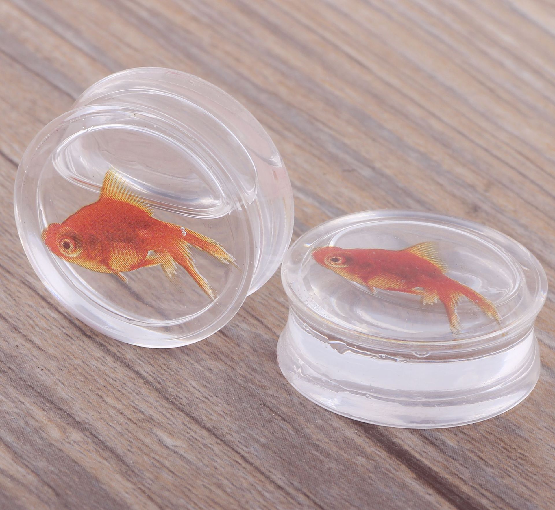 跨境爆款亚克力耳廓透明金鱼耳扩欧美流行身体穿刺在线批发