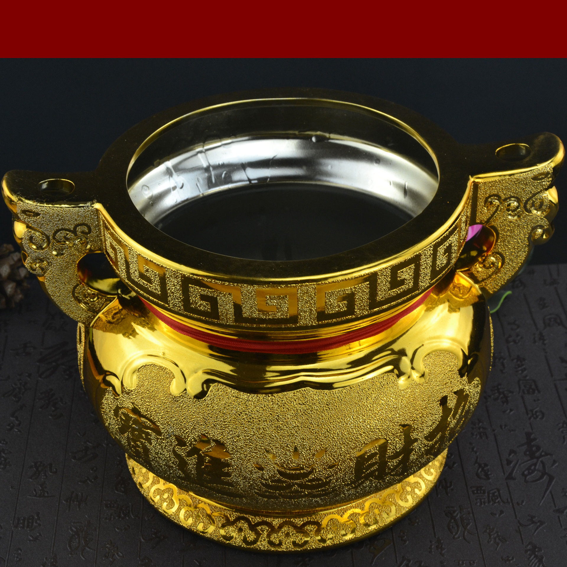 蜡烛双耳插香炉供佛炉祭拜批发寺庙台湾佛教