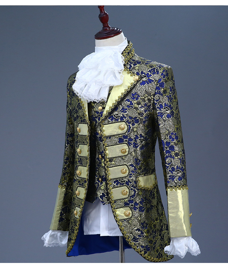 男士欧洲宫廷礼服演出服白马王子舞台复古欧式话剧表演服装成人款