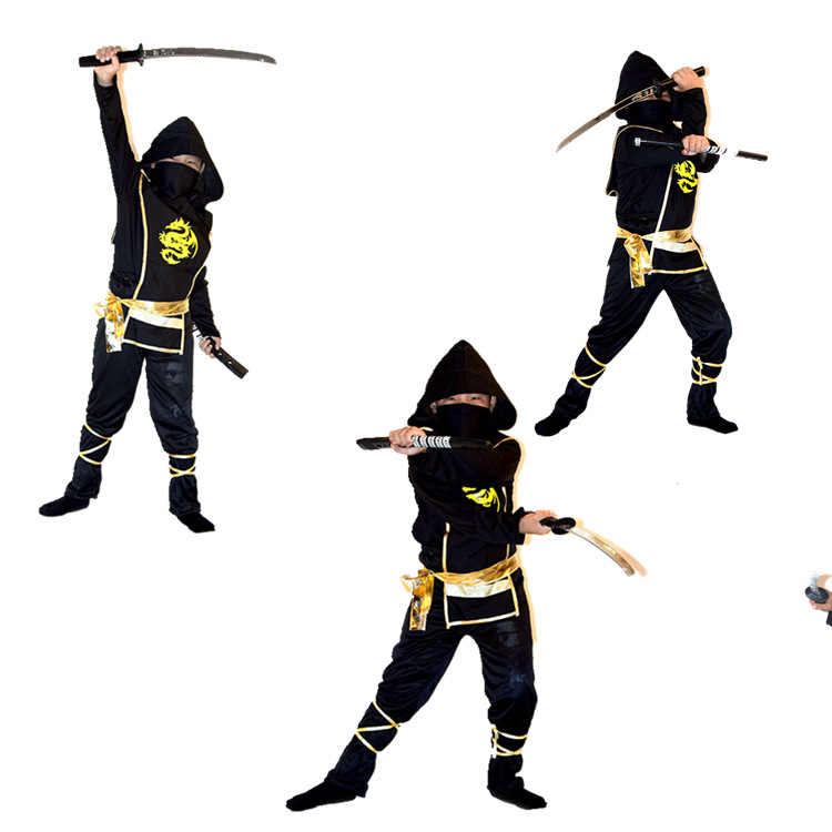 日本武士刺客忍者服装 忍者服装cosplay儿童 火影忍者儿童套装
