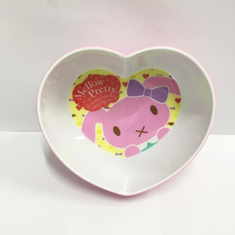 美耐皿高档密胺餐具 双色儿童碗 双色心形碗 melamine ware