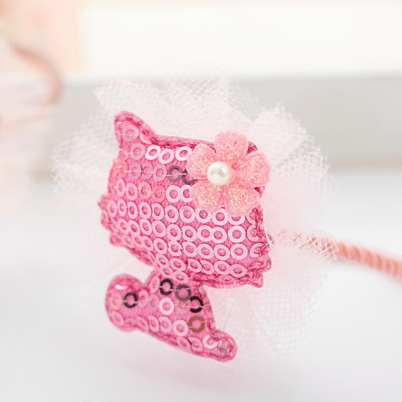 韩版新款卡通小猫发绳立体可爱发圈清新冬季头绳橡皮筋女童发饰品