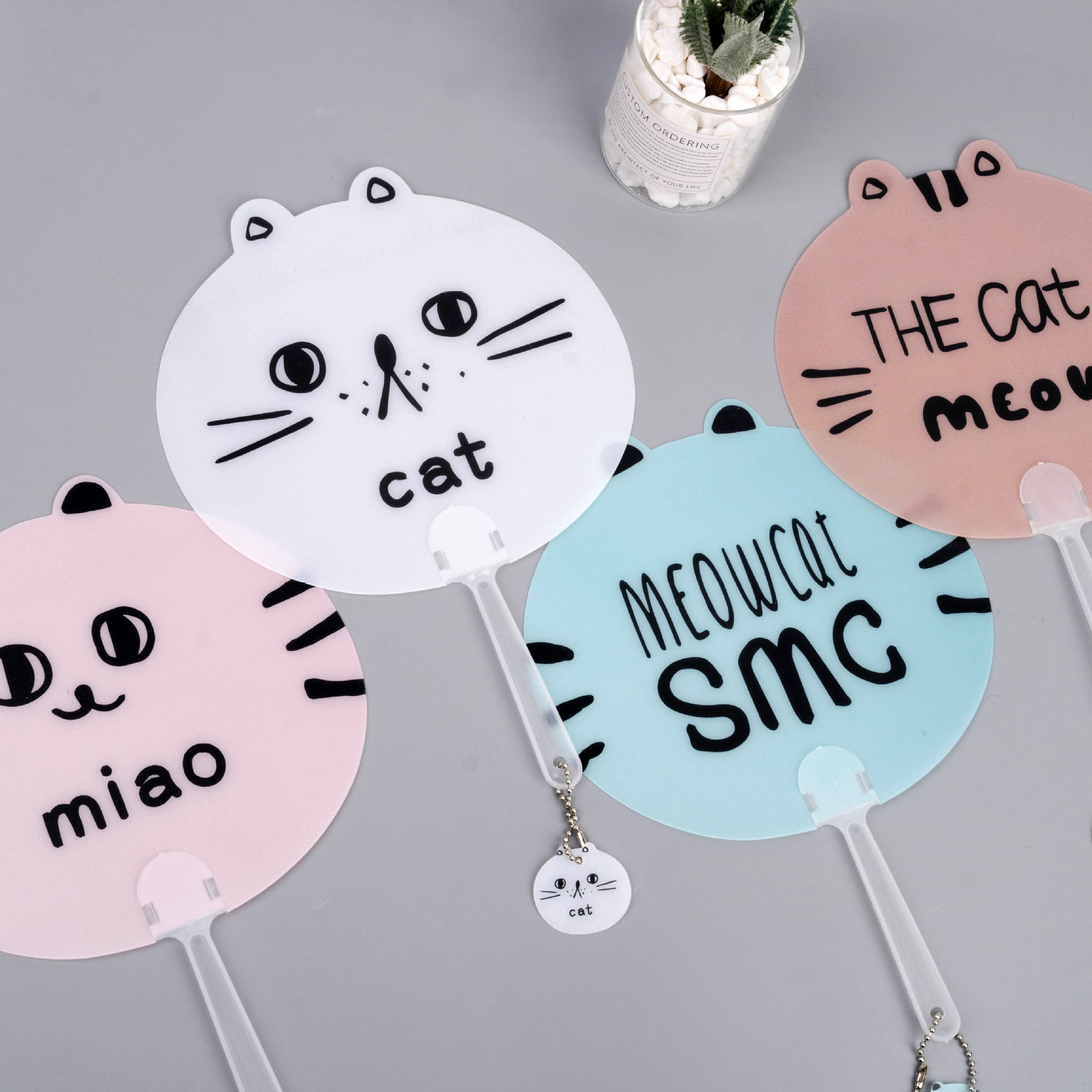 苏迈家 布偶猫pp扇 清凉一夏创意手摇扇子 4款均配