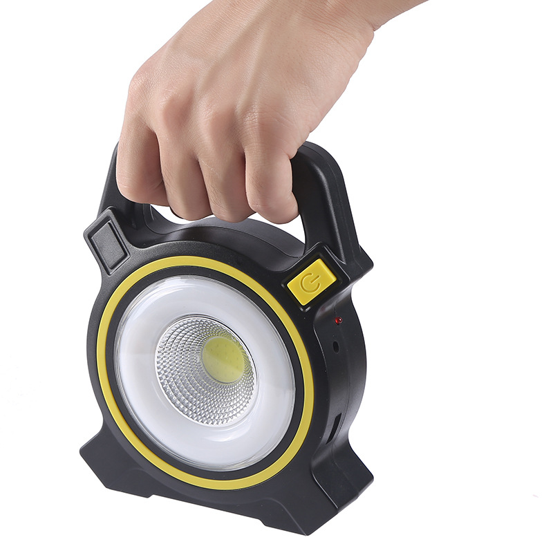 便携手提式太阳能野营灯强光探照灯 多用途照明检修灯户外应急灯