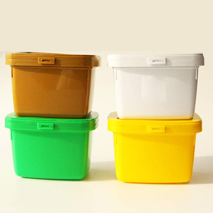 pp食品级黄豆酱塑料盒 酱盒 1000g泡菜盒 咖喱酱盒调料盒 甜酱盒