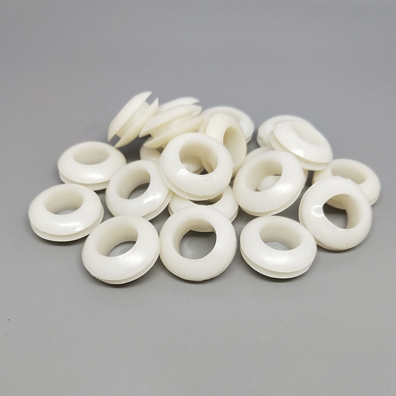 白色双面护线圈 耐高温耐油硅橡胶双面护线圈定制