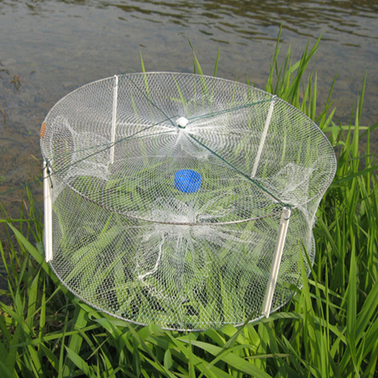 圆形大白虾笼渔网鱼网抓鱼笼虾笼螃蟹鳝泥鳅笼密眼鱼护渔具