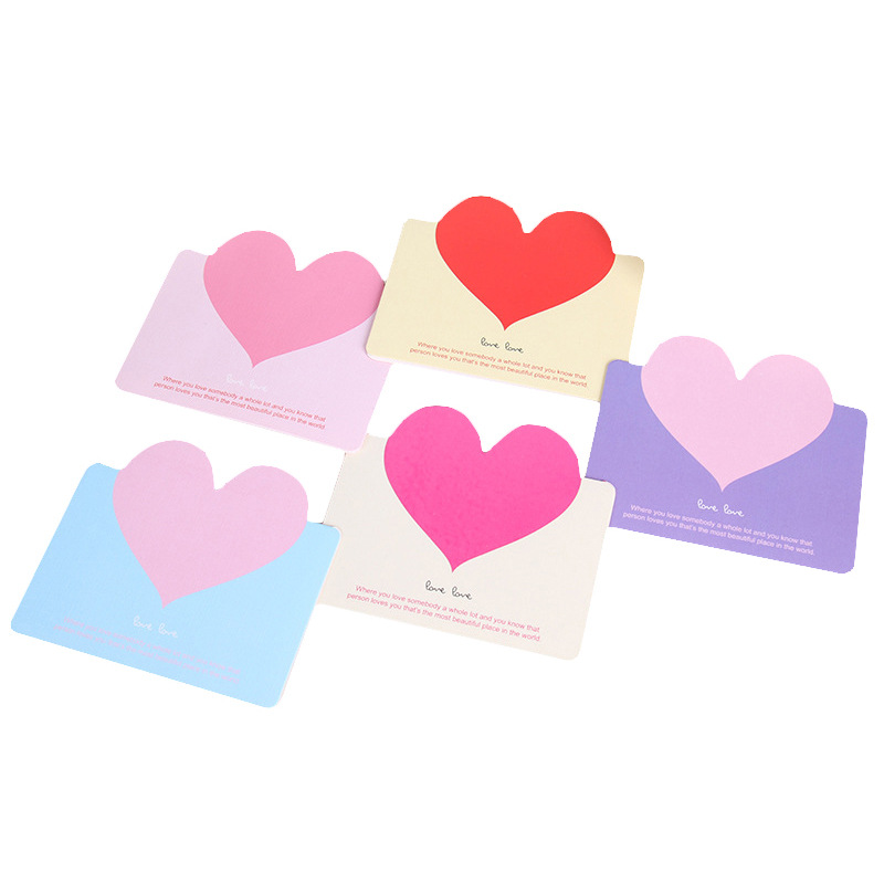 祝福贺卡 生日爱心贺卡 商务立体心形贺卡 感恩节贺卡厂家