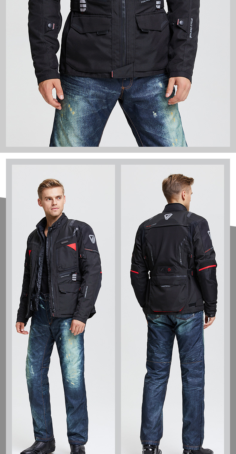 nerve摩托车骑行服机车赛车服防摔防风摩旅装备四季秋冬季越野衣