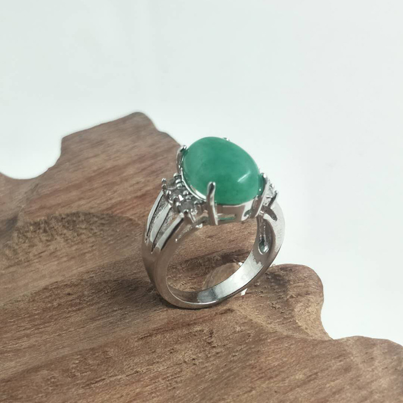 雅玉堂玉器批发金镶玉戒指 韩版镶玉指环 金色银色镶嵌韩玉戒指