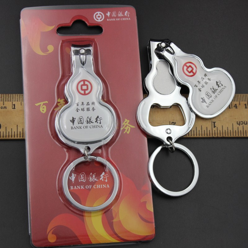 Large Bottle Opener Nail Scissors Keychain Gourd-Shaped Nail Clipper Advertising Gift Nail Clippers Three-in-One Nail Clipper