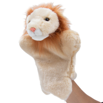 动物手偶大号狮子手套玩具 猛兽之王狮子玩具讲故事表演道具批发