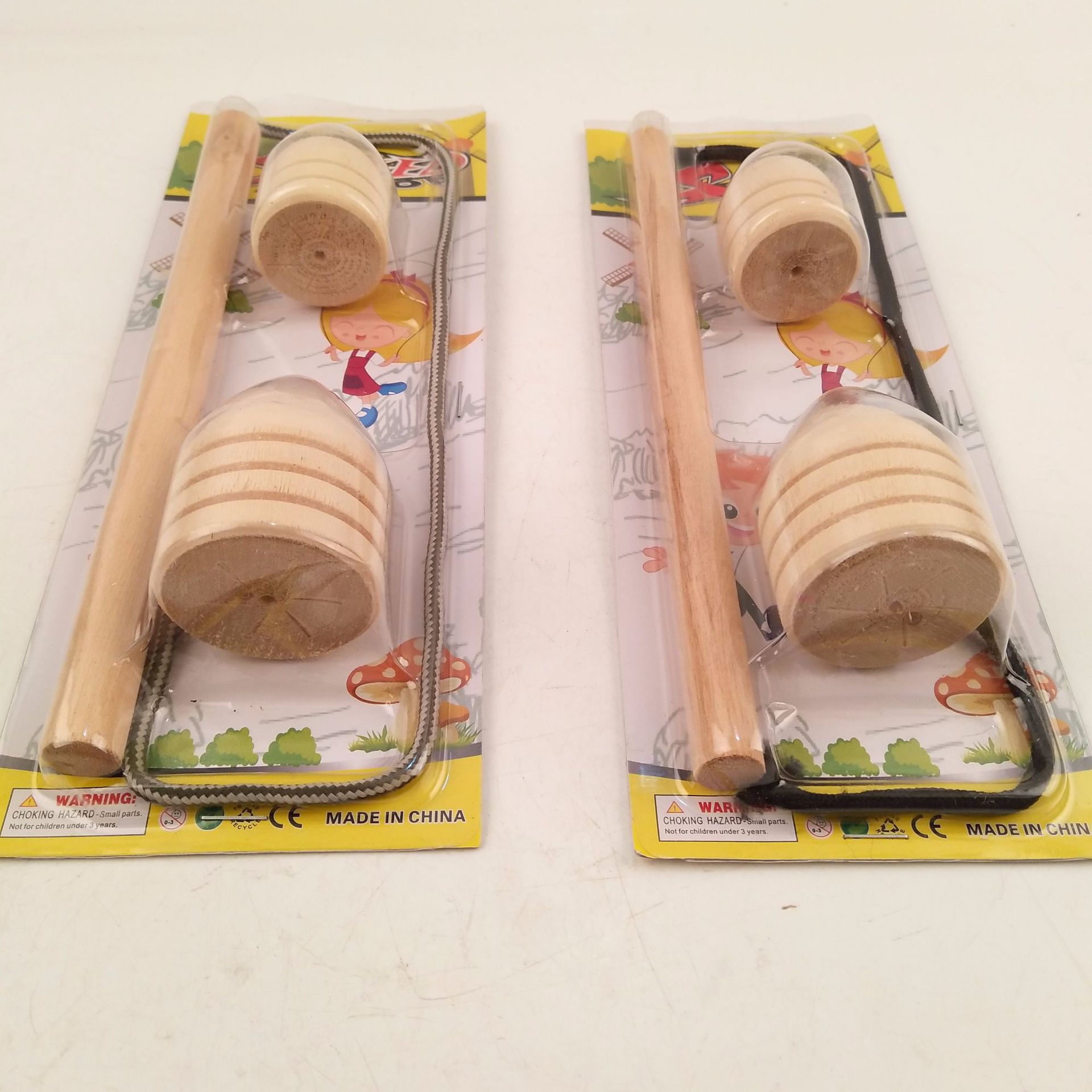 二元 批发 两个木质装陀螺 怀旧儿童玩具 陀螺批发 2元商品超市