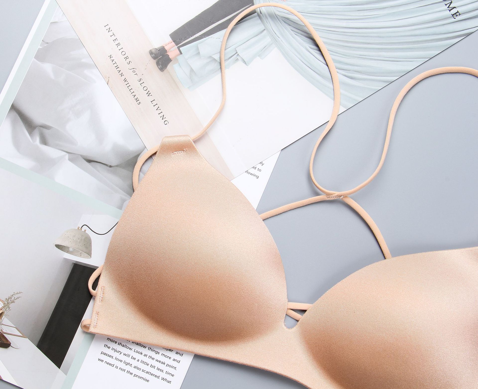 夏季黑色吊带文胸少女美背裹胸小胸防走光打底内衣聚拢无钢圈抹胸