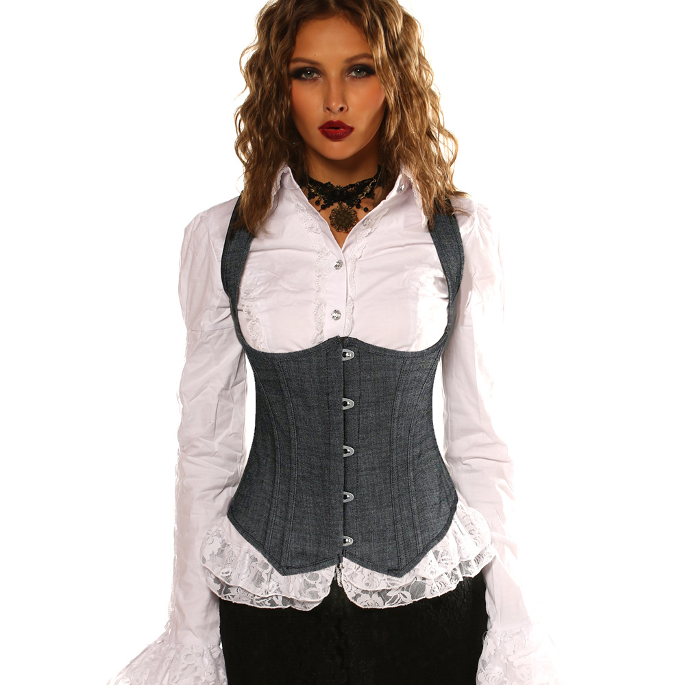 0成交659件欧美宫廷束身衣束胸女胸托corset骨衣情趣紧身胸