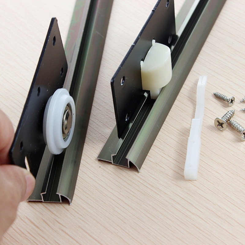 衣柜门移门滑轨滑槽 家具移门槽 橱门上下移门轨道 导轨移门滑槽