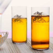 加厚玻璃杯子家用水杯无盖耐热透明茶杯 家用简约透明直筒玻璃杯