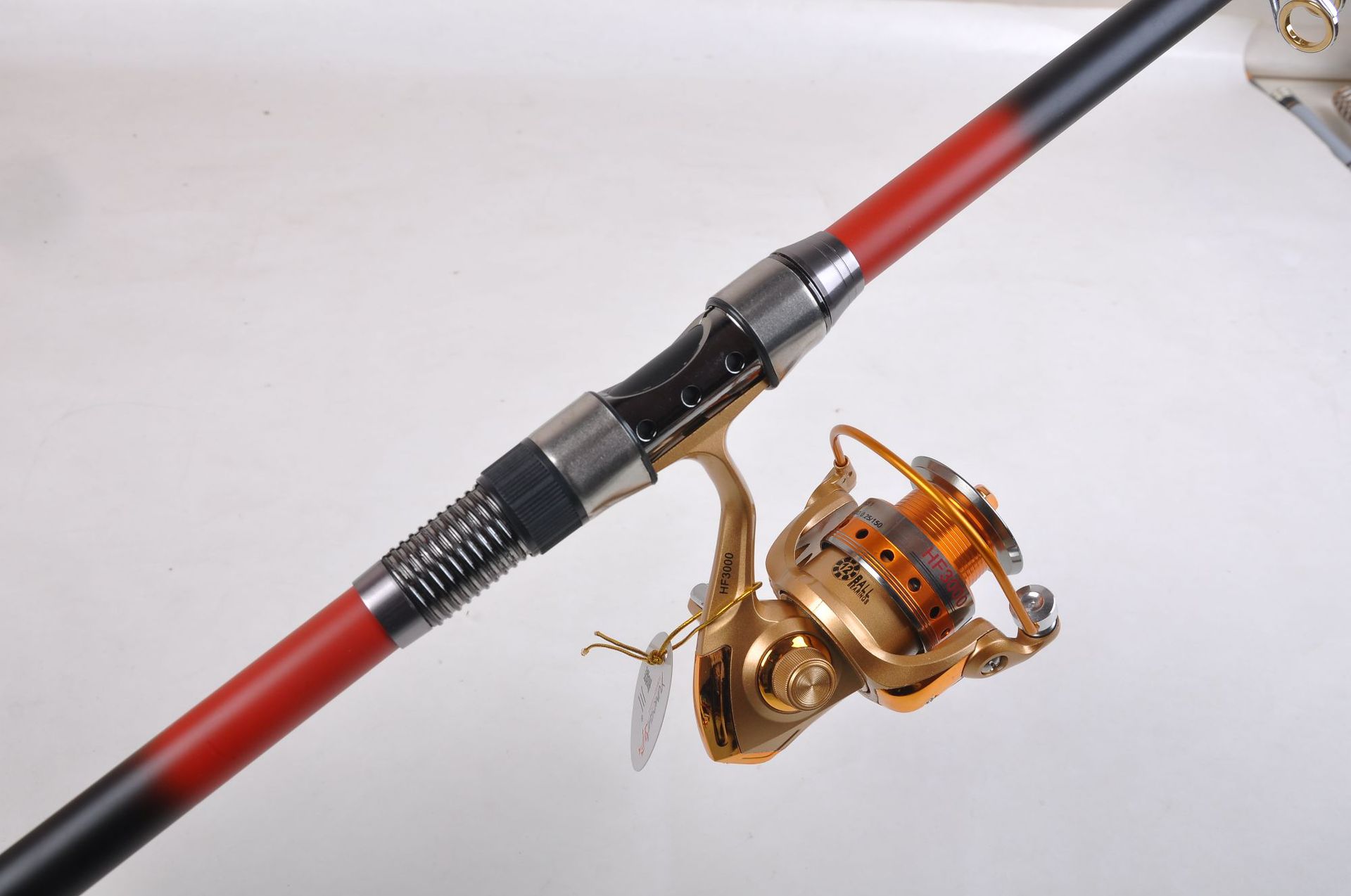 鱼竿厂家批发海竿钓鱼竿超轻超硬五层布抛竿2.1-3.6米远投竿手海