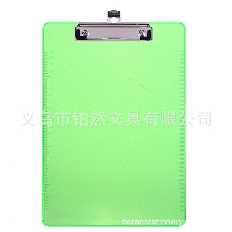 Exclusive for Cross-Border A4 Plastic File Hook Clip Writing Flat Plywood File Binder Ps Transparent Folder Printable Logo