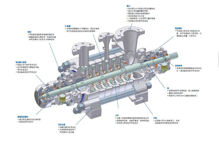 多级离心泵结构图演示图片