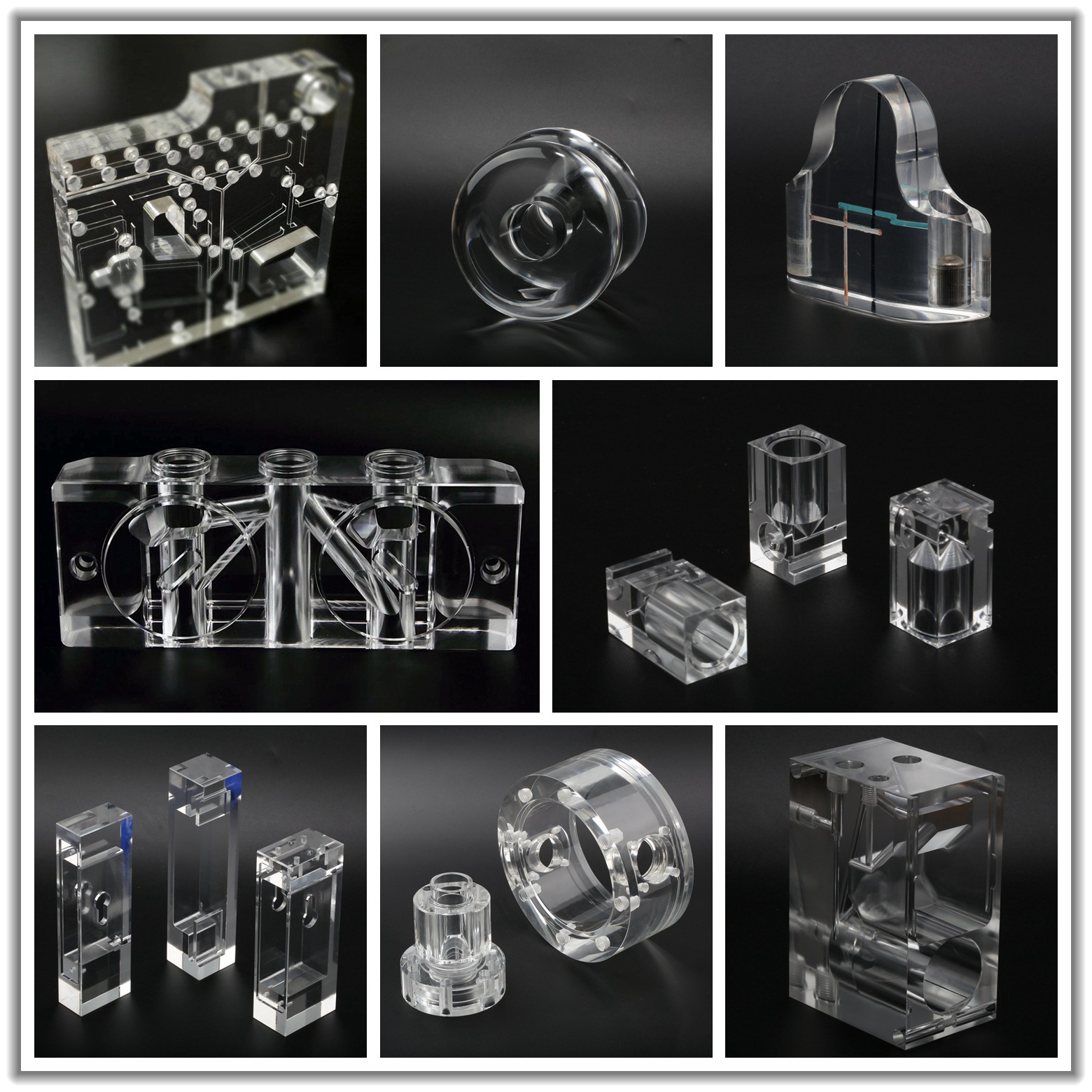 pmma有机玻璃高精度机械零配件五轴四轴精密亚克力cnc加工