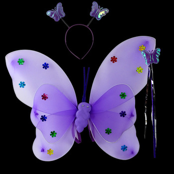 【儿童玩具蝴蝶翅膀】蝴蝶翅膀儿童背价格_儿童蝴蝶翅膀套装图片