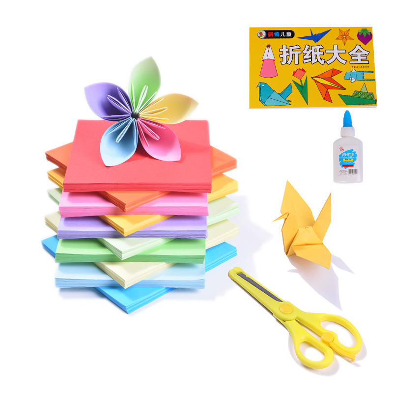 a4彩纸折纸千鹤纸折纸卡纸手工纸彩色硬卡纸儿童专用折纸a4打印纸