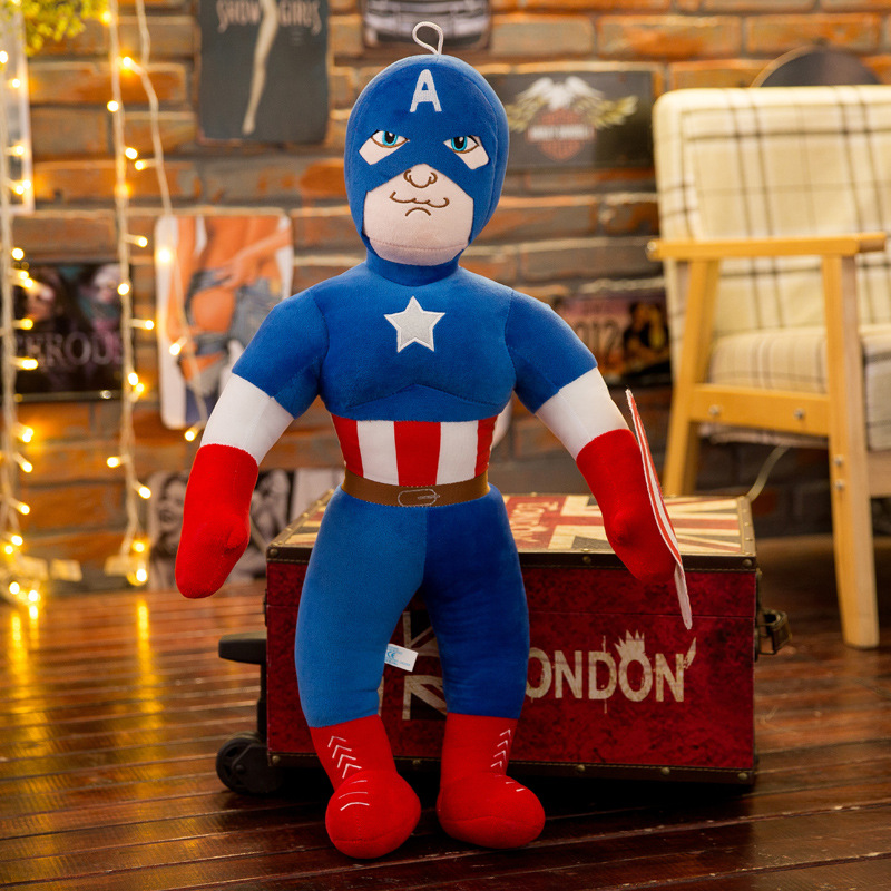 创意新款儿童毛绒玩具公仔美国队长玩偶动漫周边活动礼品礼物批发