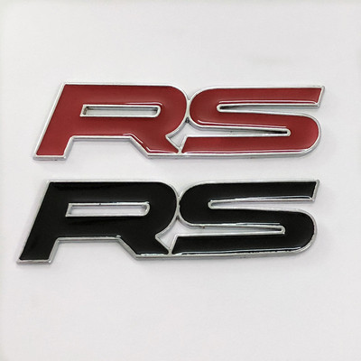 厂家直销金属车标 改装车贴 车标车贴 汽车金属rs车贴 多色可选