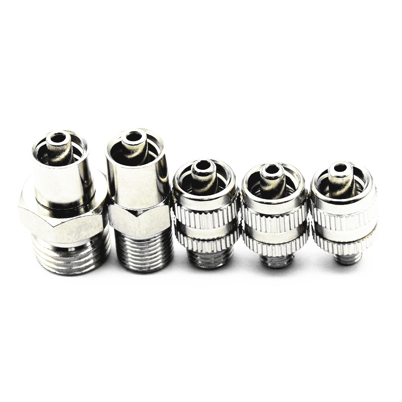 金属鲁尔接头外螺纹不锈钢针头气管接头点胶阀接头m5m6m81/4/8