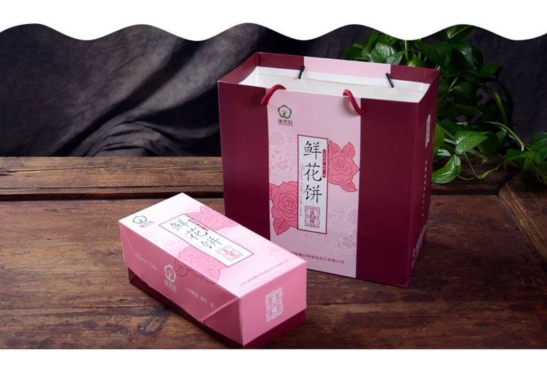 云南昆明特产鲜花饼50克/枚,8*50克/盒支持贴牌代工