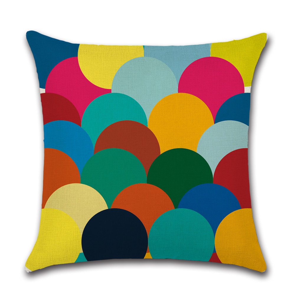 跨境专供家居抱枕几何多彩图案飘窗沙发靠垫厂家直销方形枕不含芯