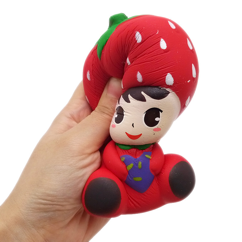 新款减压玩具 squishy 捏捏乐玩具发泄女孩pu慢回弹草莓女孩公主