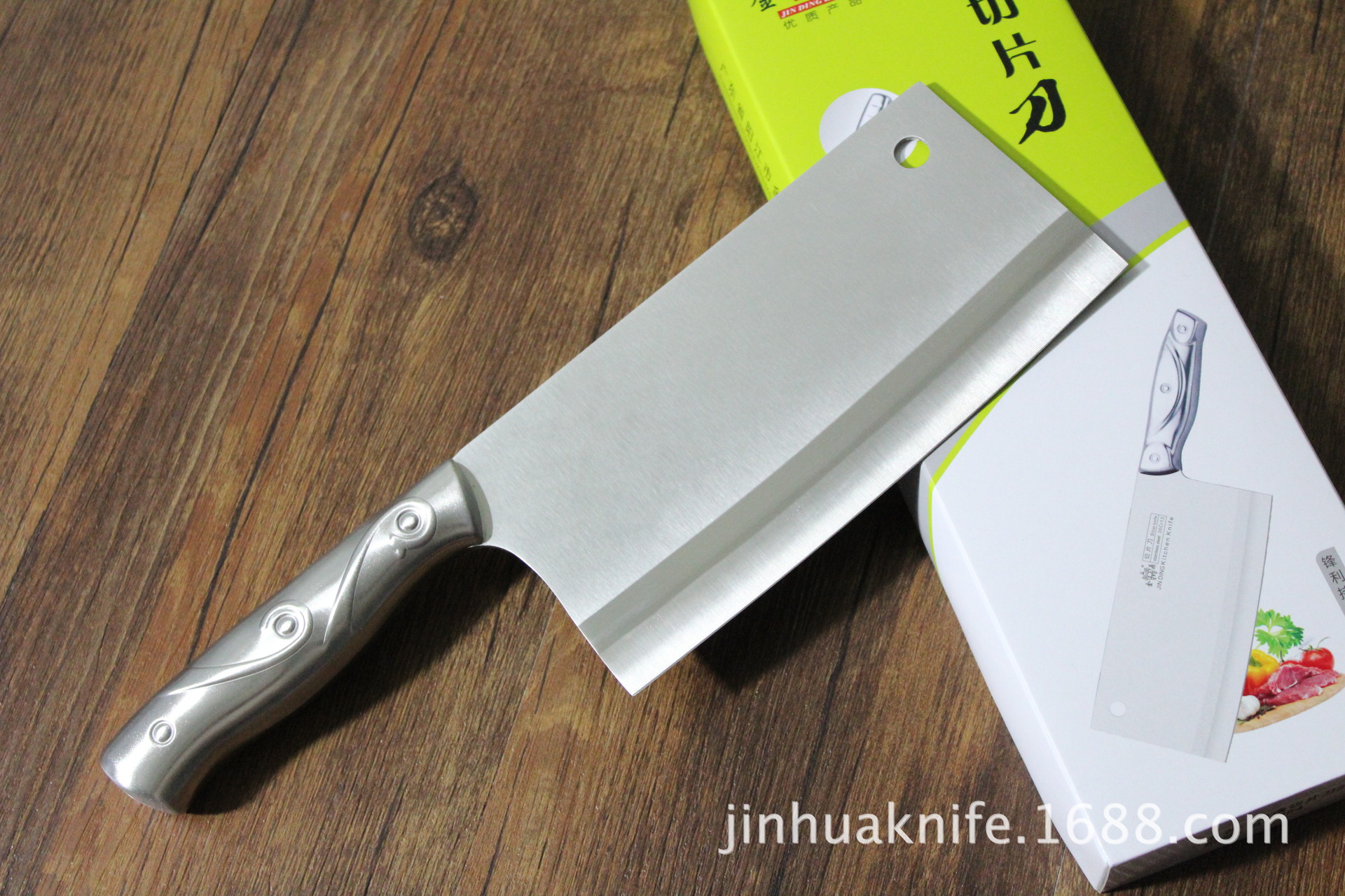 阳江金鼎不绣钢菜刀0854切片刀厨用刀锋利实用精美全钢刀批发