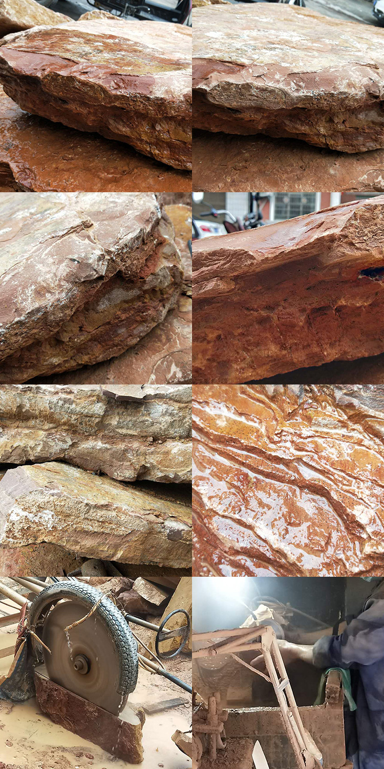 厂家直销天然泗滨富贵红砭石刮痧板泗水砭石梳子 红砭石梳子