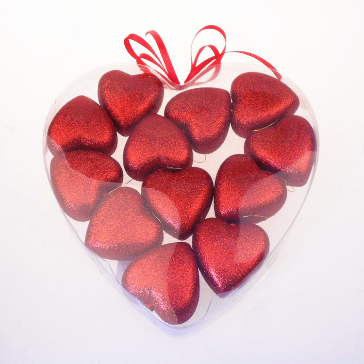 5cm塑料电镀爱心 情人节装饰礼盒