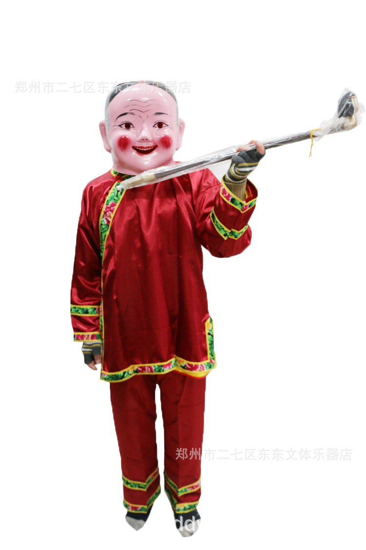 塑料大头娃娃头套面具服装男孩女孩头套秧歌舞龙舞狮道具民间喜庆