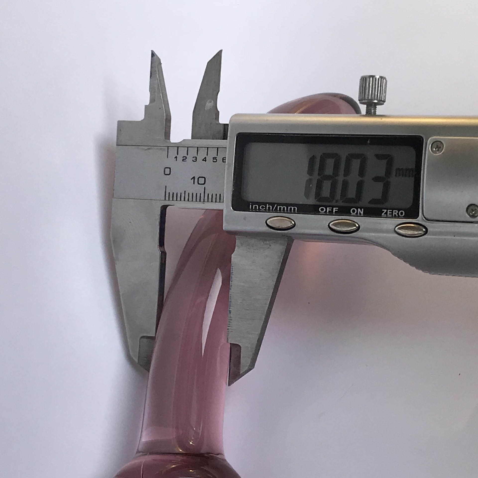 0391深粉色 les拉拉情趣用品螺纹弯曲阳具成人用品水晶棒