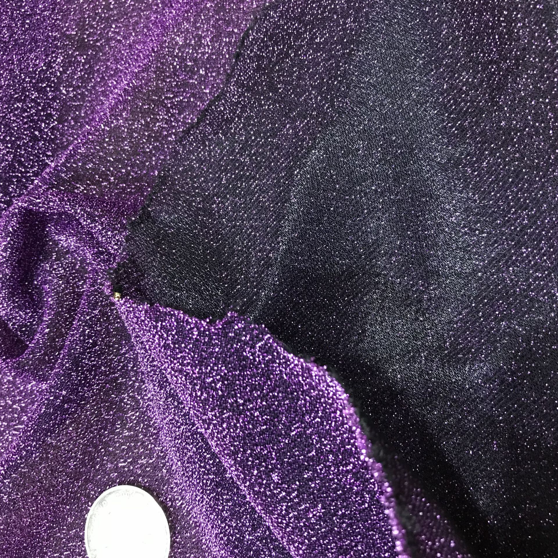 120g厚线布 金丝绒 针织金银亮丝幻彩 闪光时装装饰弹力布料