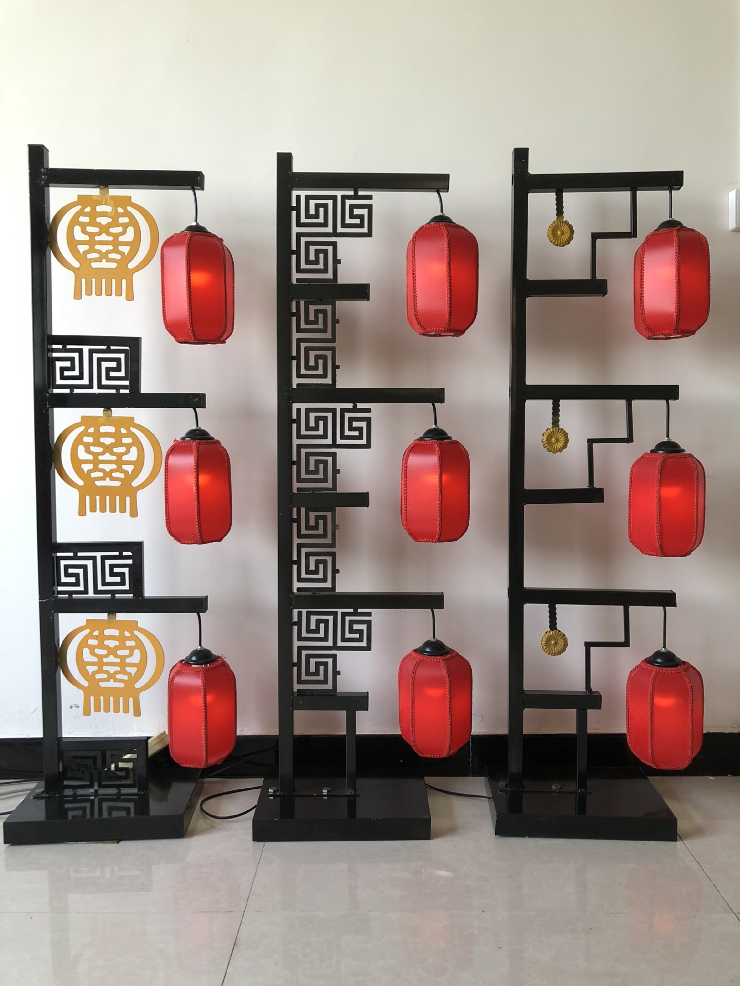 新款中式婚庆道具复古宫廷婚礼路引羊皮灯笼路引中式屏风路引