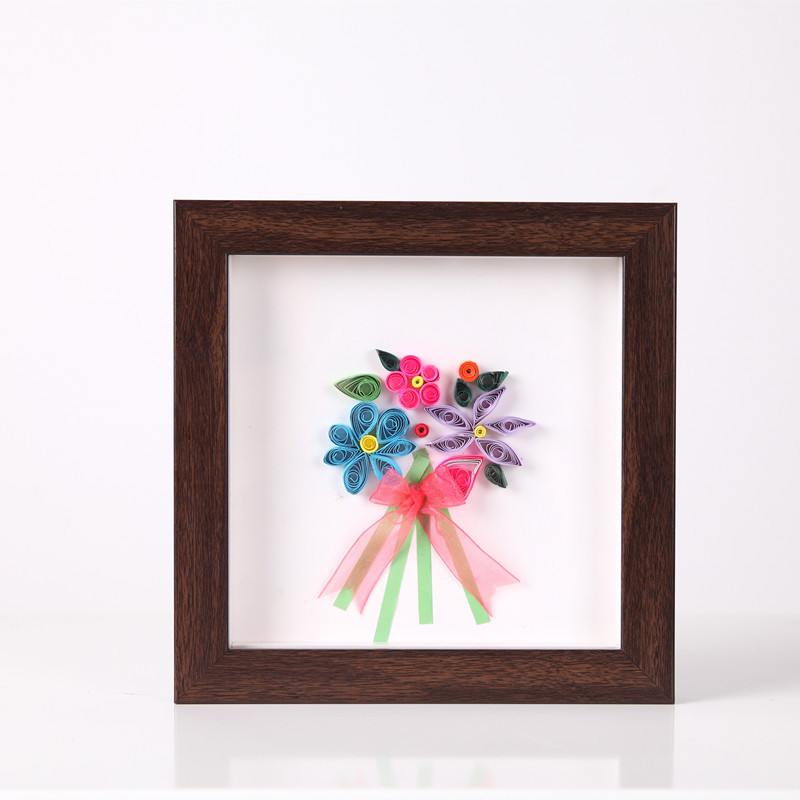 衍纸相框美甲作品展示框标本框内厚1厘米中空1cm正方形立体画框