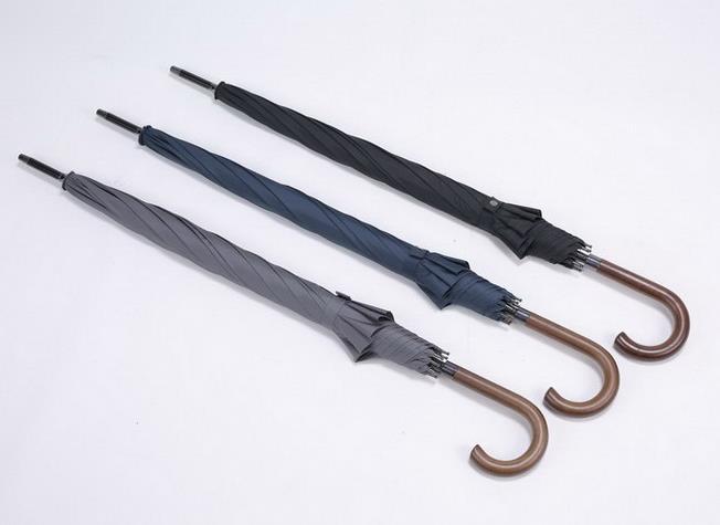 复古英伦木柄勾弯长雨伞长柄伞男士商务实木大号伞礼品广告伞